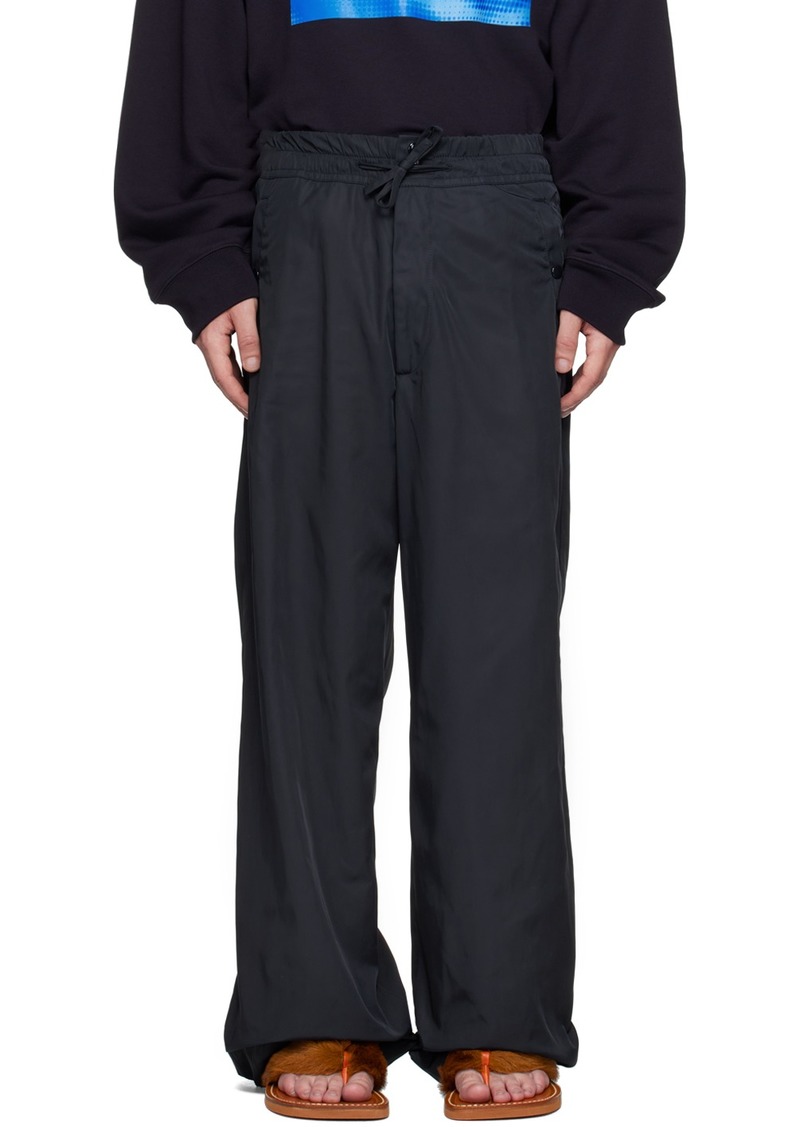 Dries Van Noten Navy Loose-Fit Track Pants