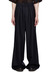 Dries Van Noten Navy Striped Trousers