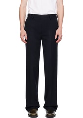 Dries Van Noten Navy Wool Trousers