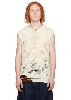 Dries Van Noten Off-White Floral Vest