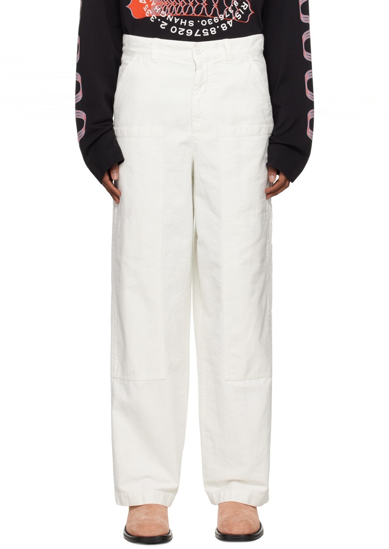 Dries Van Noten Off-White Hammer Loop Cargo Pants