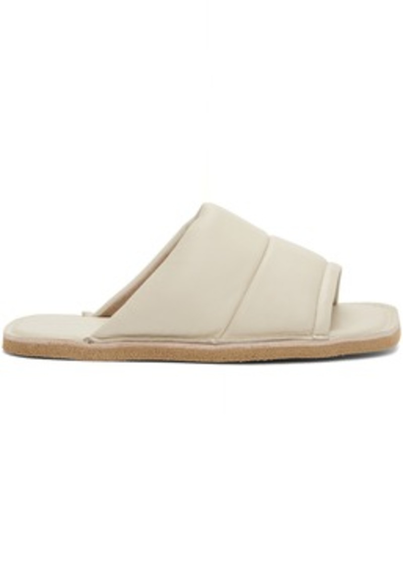 Dries Van Noten Off-White Leather Slip-On Sandals