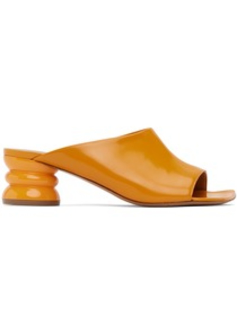 Dries Van Noten Orange Block Heeled Sandals