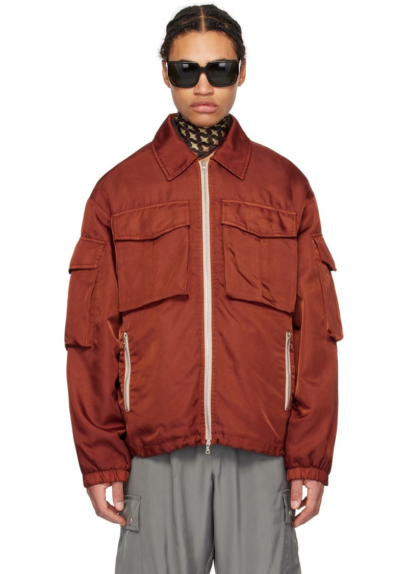 Dries Van Noten Orange Garment-Dyed Jacket