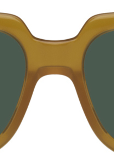Dries Van Noten Orange Linda Farrow Edition Square Sunglasses