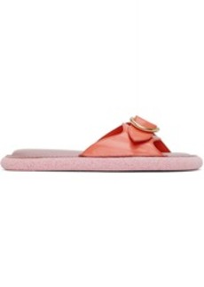 Dries Van Noten Pink Leather Flat Sandals