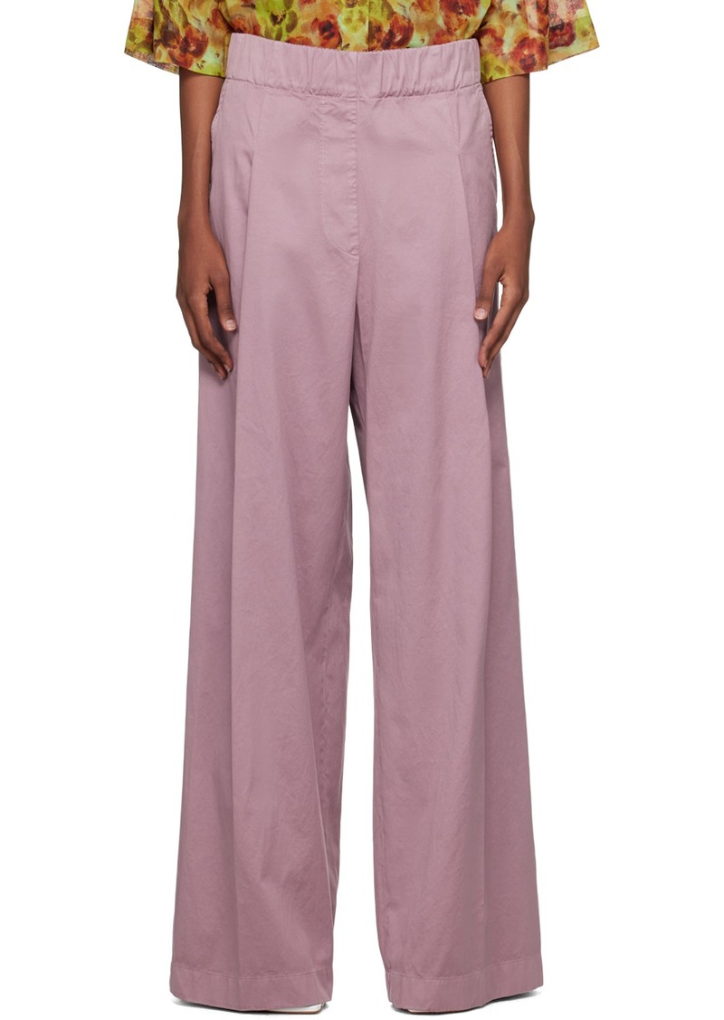 Dries Van Noten Pink Overdyed Trousers