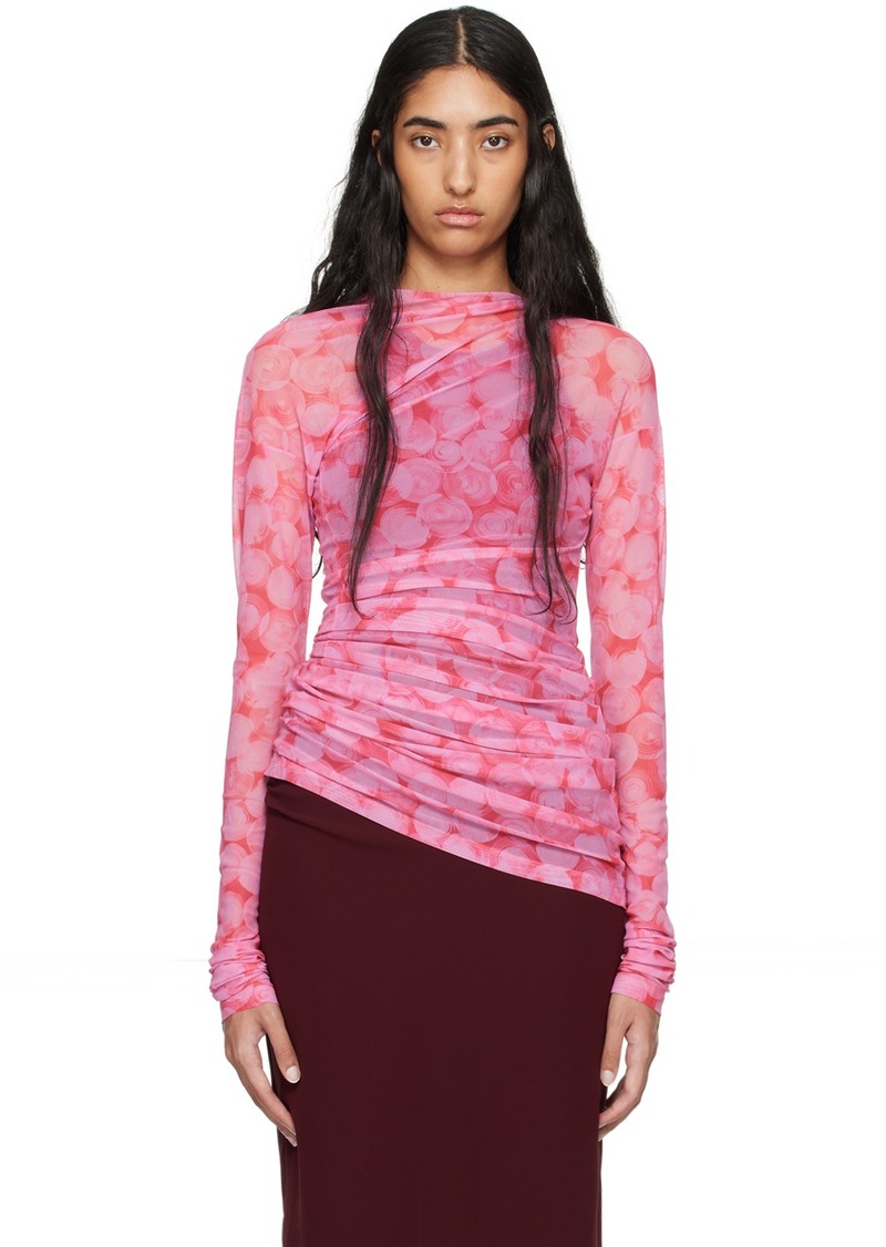 Dries Van Noten Pink Pattern Top