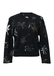 Dries Van Noten Printed Sweatshirt in Black Cotton