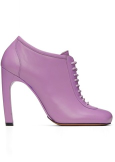 Dries Van Noten Purple Lace-Up Low Ankle Heels