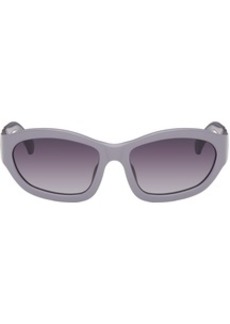 Dries Van Noten Purple Linda Farrow Edition Goggle Sunglasses