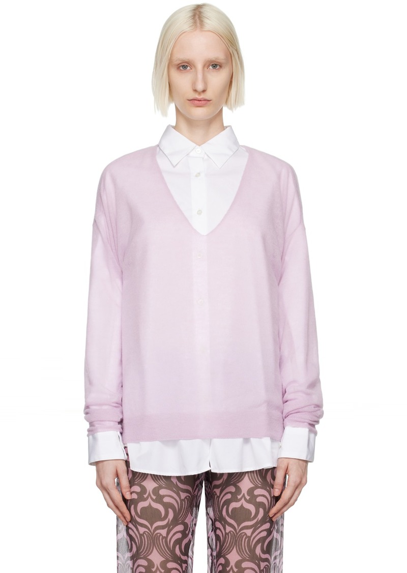 Dries Van Noten Purple Wool Sweater