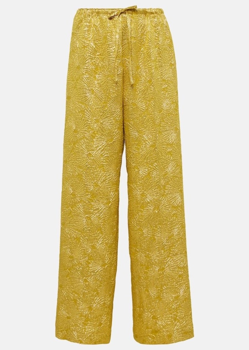 Dries Van Noten Puvis floral wide-leg pants