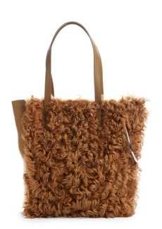 Dries Van Noten Ring Genuine Shearling & Leather Tote in Camel at Nordstrom