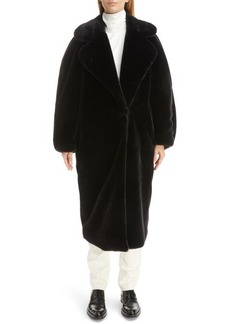 Dries Van Noten Royal Tris Faux Fur Coat