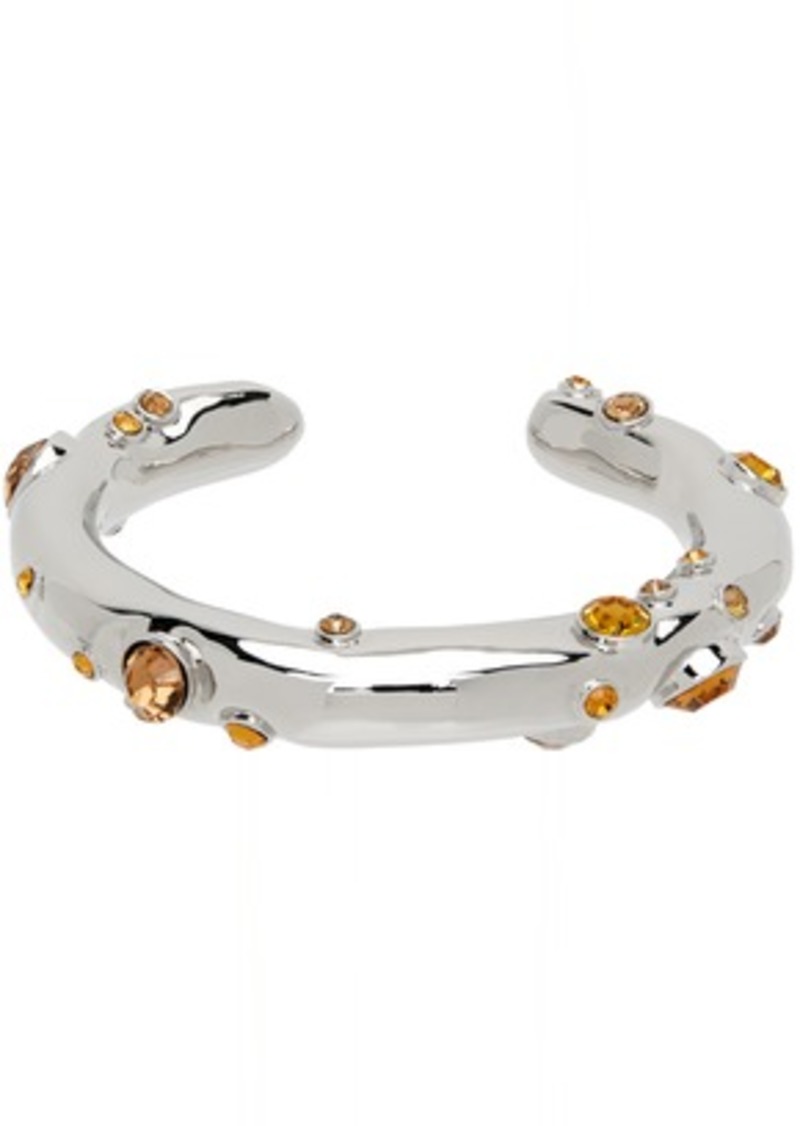 Dries Van Noten Silver & Orange Cuff Bracelet
