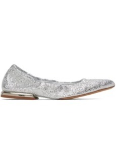 Dries Van Noten Silver Glitter Ballerina Flats