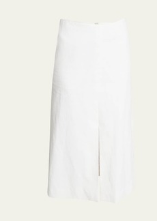 Dries Van Noten Slit-Hem A-Line Midi Skirt