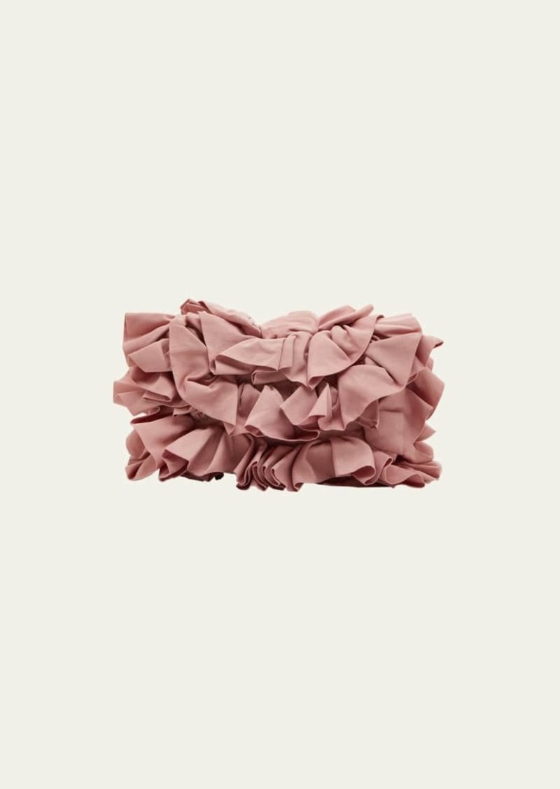 Dries Van Noten Small Ruffle Flap Clutch Bag