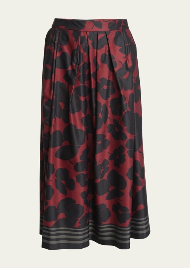 Dries Van Noten Soni Mixed-Print Midi Skirt