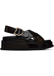 Dries Van Noten SSENSE Exclusive Brown Leather Sandals