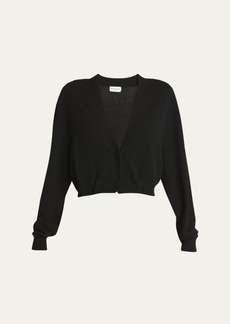 Dries Van Noten Taiga Cashmere Cropped Cardigan