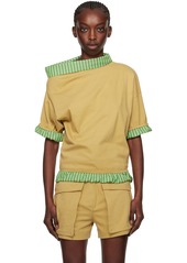 Dries Van Noten Tan Layered T-Shirt