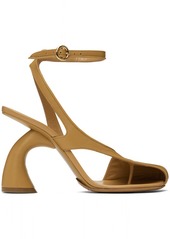 Dries Van Noten Tan Leather Heeled Sandals