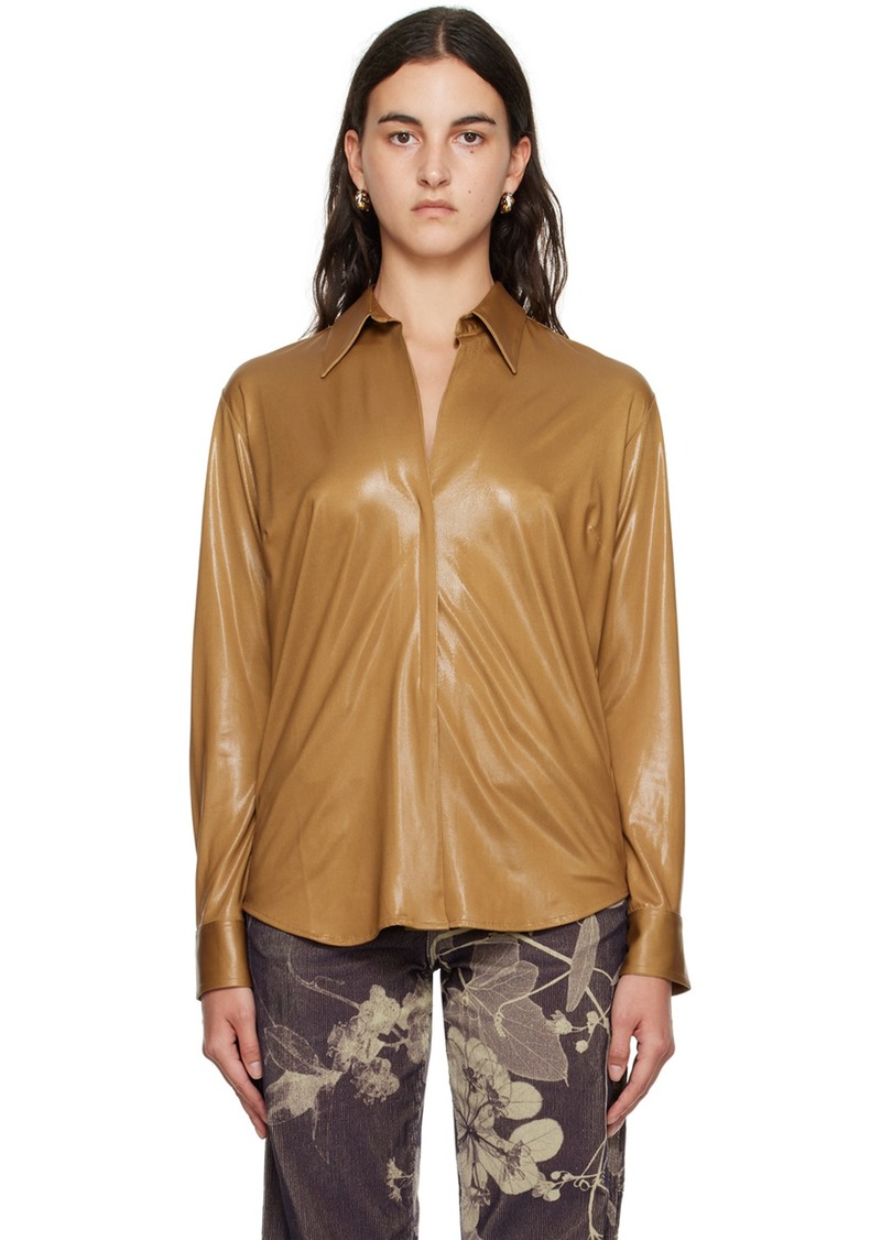 Dries Van Noten Tan Loose-Fit Shirt