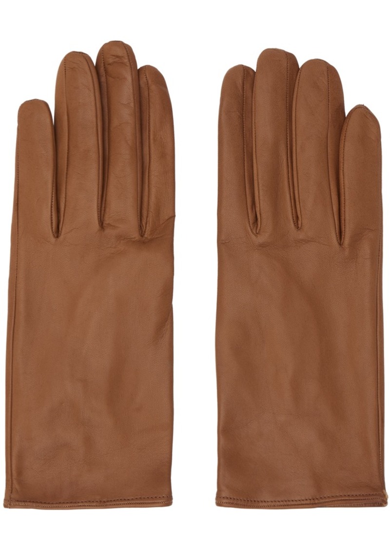 Dries Van Noten Tan Soft Leather Gloves