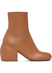 Dries Van Noten Tan Zip Boots