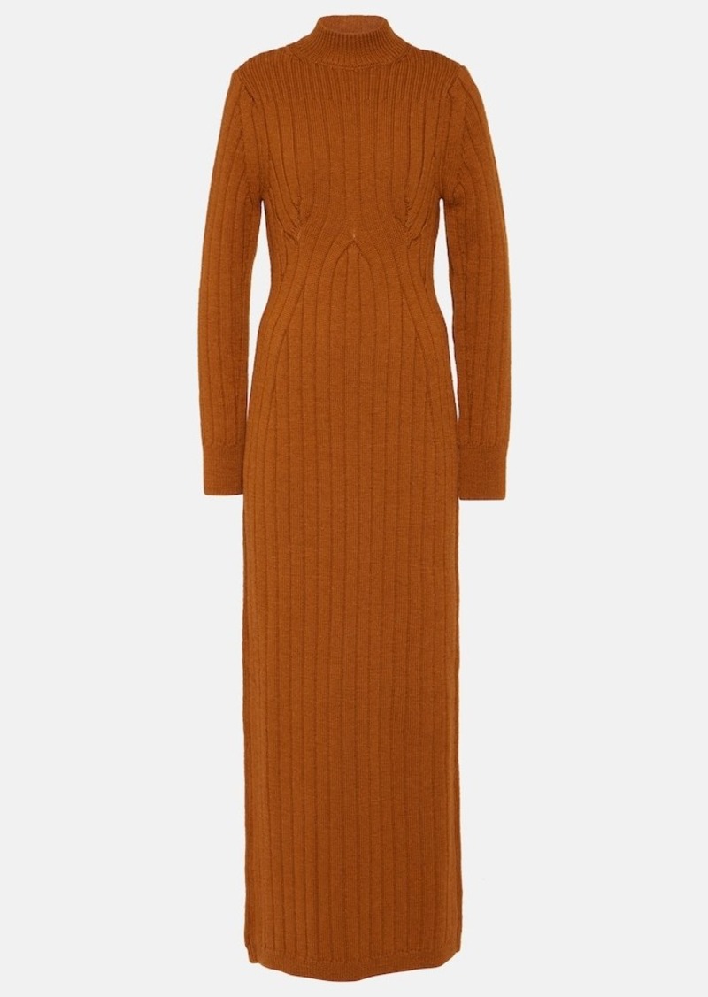 Dries Van Noten Teagan cable-knit wool maxi dress