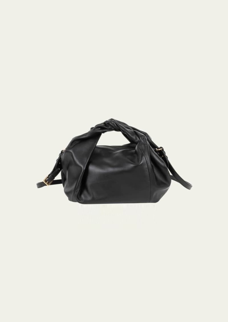Dries Van Noten Twister Leather Top-Handle Bag