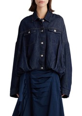 Dries Van Noten Vesto Bubble Hem Denim Jacket