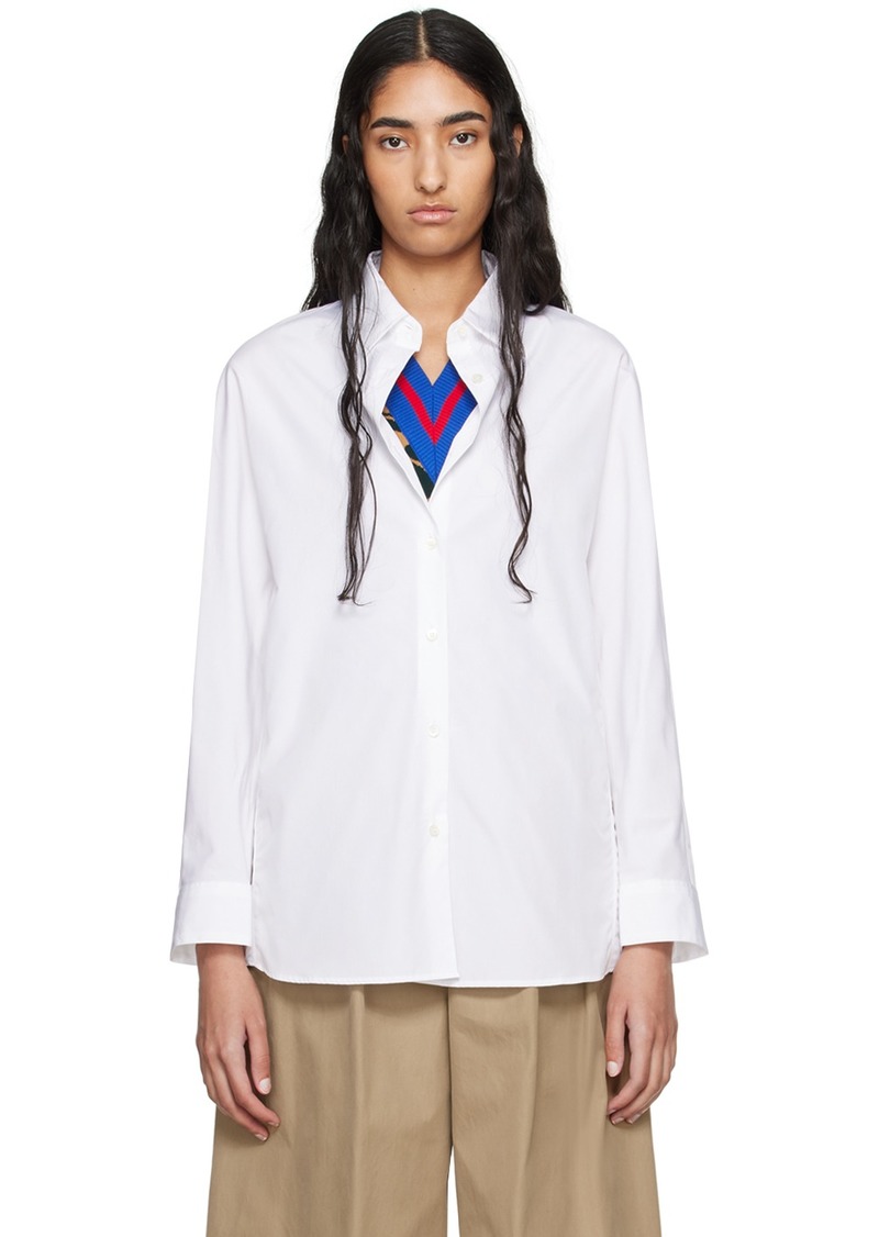 Dries Van Noten White Cocoon Shirt