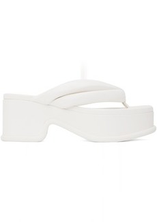 Dries Van Noten White Platform Heeled Sandals