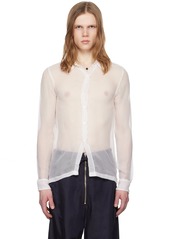 Dries Van Noten White Sheer Shirt