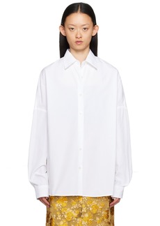 Dries Van Noten White Spread Collar Shirt