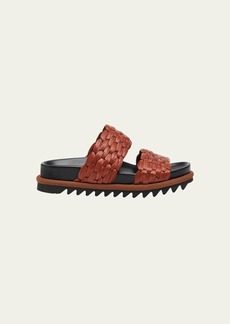 Dries Van Noten Woven Raffia Dual-Band Comfort Sandals