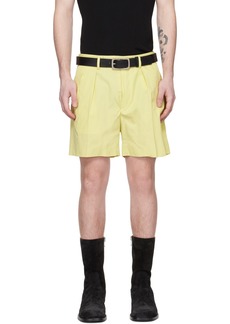 Dries Van Noten Yellow Cinch Shorts