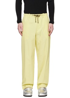 Dries Van Noten Yellow Drawstring Trousers