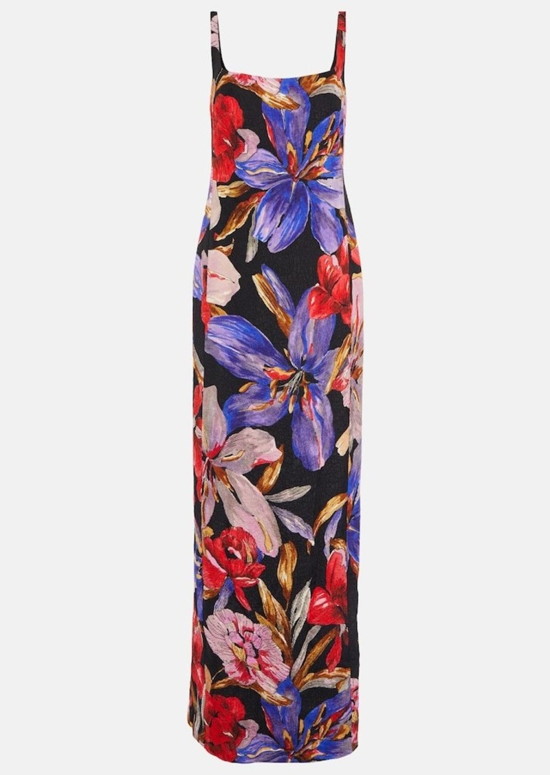 Dries Van Noten Floral silk-blend maxi dress