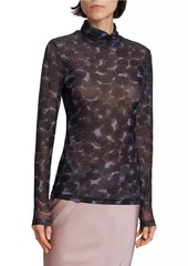 Dries Van Noten Hoyser Polka Dot Mesh Turtleneck