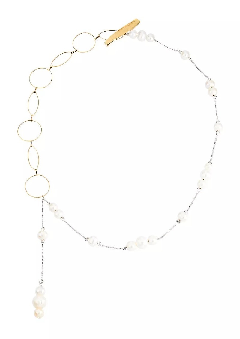 Dries Van Noten Imitation Pearl Chainlink Necklace