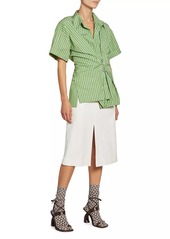 Dries Van Noten Linen-Cotton Midi-Skirt