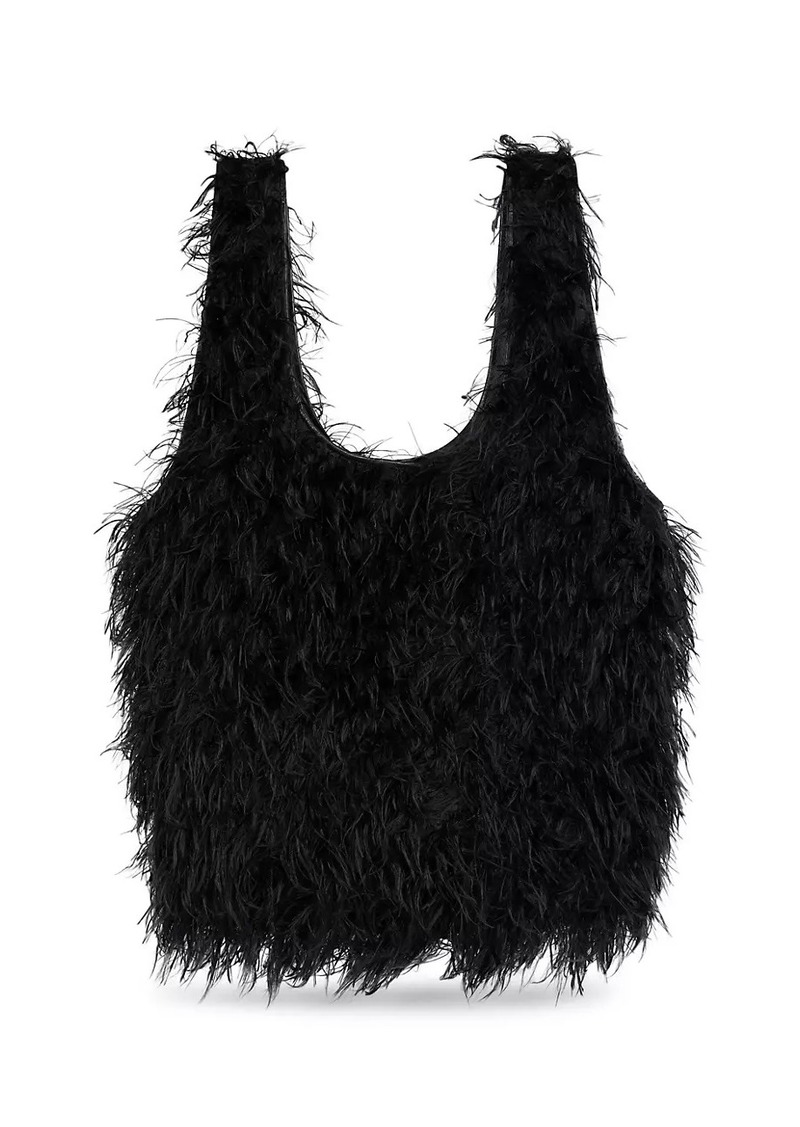 Dries Van Noten Marche Faux Fur & Leather Tote Bag