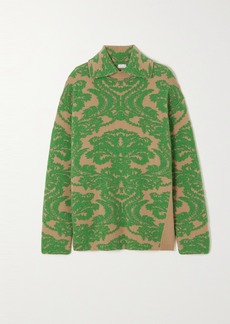 Dries Van Noten Merino Wool-blend Jacquard Sweater