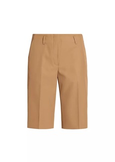 Dries Van Noten Parchia Pleated Wool-Blend Shorts