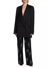 Dries Van Noten Porter Rhinestone Pleated Pants