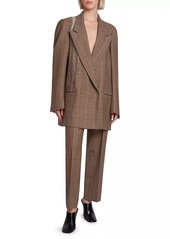 Dries Van Noten Prati Plaid Wool Pants